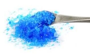 Copper sulfate is used against toenail fungus